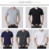 Browon Marka Summer Casual T Shirt Mężczyźni Krótki Rękaw V-Neck Elastyczne Rembic Wzór Męskie Odzież 2021 G1229