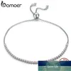 BAMOER 925 Sterling Silver Sparkling Strand Bracelet Femmes Lien Tennis Bracelet Bijoux En Argent 3 Couleurs SCB029 Prix Usine Expert Design Qualité Dernier Style