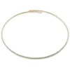 Simple collier cristal tour de cou mode luxe bijoux pour femmes brillant 1 rangée ronde col ouvert strass collier tour de cou J0312