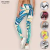 Leafs sexig hög midja legging anti celluliter slim elasticitet push up fitness gym leggings kvinnor byxor staplade leggings 211014