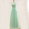 여성 패션 긴 시폰 신부 들러리 드레스 2021 라인 Pleated Beach BrideDaid Dresses Hourn of Horning 웨딩 게스트 가운 사용자 정의