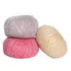1pc 1pc = 20g Mohair Yarnかぎ針編み肌に優しい赤ちゃんウール微細な品質女性に適したカーディガンスカーフのための編み物糸Y211129
