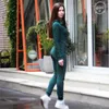 Dames Jumpsuits Rompertjes Fitness Herfst Vrouwen 2021 Lange Mouw Hooded Outfits Zipper Katoen Sexy Track Draag Jogging Bandage Bodycon Jumps