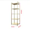 Clothing store bag rack display frame Commercial Furniture floor type iron cloth stand gold women's children's clothes show shelf