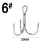 Luya Bait Fish Hook Acciaio ad alto tenore di carbonio 2 # 4 # 6 # 8 # Tre ancore Rosso Nero Bianco Nichel Ganci Una scatola di 20 pezzi 5 9xy Y2