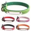 Collares para perros Correas Rein Accesorios ajustables Cuero artificial Grabado Número de nombre Uso duradero con etiqueta Práctico Collar para mascotas Decoración