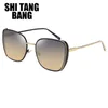 Sunglasses 2022 Fashion Metal Lrregular Cat Eye Women Channel Trendy Ladies Sun Glasses For Female Shades Eyewear2192