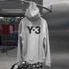 Camisola de cardigã com capuz dos homens Y-3 outono e inverno zíper de mangas compridas y3 hoodie jaqueta