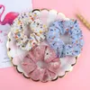 Fashions Modası 12 Renkler Ins Kızlar Çiçek Şifon Scrunchies Elastik Hairbands At Kuyruğu Tutucu Çiçek Saç Scrunchy Kadınlar Saç Aksesuar