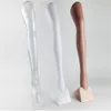 1 par de perna de manequim de plástico de 56 cm, porta-joias, transparente, adorável, manequins infantis, modo de pé, meia-calça Netherstock, leggings, adereços de exibição D525