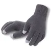 Männer gestrickte Handschuhe Winter Herbst Male Touch Screenhandschuhe Hohe Qualität Plus Thin Samt Solide Warme Mitte Business 316 x2