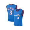 Allen 3 Iverson Joel 21 Embiid Męskie koszulki koszykówki Retro Ben 25 Simmons Camisetas de Baloncesto Basketball Jerseys 2021