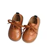 Angleterre Cuir Enfants Garçons École Nouvelles Filles Robe Printemps Bébé Enfants Noir / Marron / Rose Chaussures Souples 210306