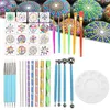 40PCS Mandala Dotting Tools Set Kit Painting Rocks Stone Art Pen Paint Stencil Tools Kit - A