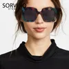 Gafas de sol cuadradas Retro de diseñador para mujer 2021, gafas de sol de verano Hipster con rayas de colores arcoíris brillantes de alta calidad, gafas de sol SP126