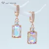 Jewelry Accessories EarringsDangle Earrings S Z DESIGN New AAA Cubic Zirconia Classic Square Crystal Dangle Earrings For Women Wed2727706