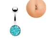 1pcs Crystal Belly Button Ring 14G Сердце живот пирсинг свис