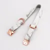 Marble Dog Collar Personalized Faux Leather Leash with rose metal buckle Y200515