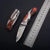 Promotie Pocket Folding Mes 5Cr15Mov Mirror Pools Drop Point Blade Wood + Steel Handle EDC Tactical Messen