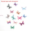 50 stks / partij Handgemaakte Organza Mini Butterflies W / Silk Butterflies -Custom Listing 210610