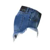 Summer Female Shorts Beach Fashionable Sexy Denim Jeans Women High Waist Dark Blue Slim Booty Biker Short 210708