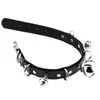 Sexy Punk Leder Halsband Halskette Multilayer Glocken Metall Halsband Kragen Bondage Cosplay Goth Schmuck Harajuku Zubehör