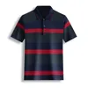 YMWMHU CLOGON CLOGON Polo Men Manga curta Summer listrado verão fino camisa legal Streetwear Men Camisa Polo Drop Ship Roupos 210308