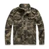 Mens camo jacka casual wear höst kamp jackor tjocka denim män övergripande grön militär vinter kamouflage manlig bomull storlek kläder 4xl