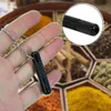 50mm Hand Mini Portable Metal smoking Pipe snuff snorter cigarette holder accessories with key ring chain to