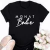 Maglietta Harajuku Monat Babe T-shirt grafica da donna a maniche corte in cotone estivo Monat Team T-shirt vintage anni '90 T-shirt estetica 210306