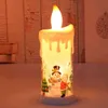 Joyeux Noël Ornements pour la maison LED Simulation Flamme Bougie Année Décoration De Noël Décor À La Maison Cadeau De Noël Navidad 211104