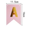DHL300pcs Banner Flags Married Happy Birthday Bunting Letter Hanging Garlands Pastel String Flag