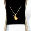 Chains Sand Gold Gourd Pendant Fu Lu Yellow Hollow Necklace Gold-plated 24K Non-fading Fashion Jewelry Charms Designer
