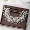 FORSEVEN Luxury Headband Full Glisten Drill Beads Decorated Women Hair Band Handmade Elegant Bride Wedding Jewelry JL 220217