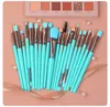 20 pièces pinceaux de maquillage pour les yeux ensemble de pinceaux de couleur fluorescente ensemble de pinceaux de maquillage DHL livraison gratuite