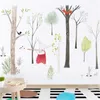 87*140cm Große Nordic Stil Tier Kinder Wand Aufkleber Cartoon Baum Wald Kinder Baby Zimmer Wand Aufkleber Poster y200102