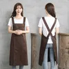 Chef Apron with Front Pockets Japanese Style Apron Unisex Bib Kitchen Apron Perfect for DIY Project Crafting Cooking Baking BBQ 210622