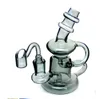 Hookahs Recycler Bong Water Pipes Röker tillbehör Huvudglasögon Vatten Bongs Recycler Dab Rigs Beaker med 14mm skål