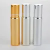 Gratis frakt 10ml Roll på glasflaska Svart guld Silver dofter Essential Oil Perfume Flaskor med Metal Roller Ball Customizable Logo