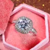 Women Sparkly Zircon Ring Engagement Wedding Gift Rings for Love Girlfriend Fashion Jewelry Accessories Size 6-10