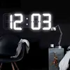 Ashowner 3d grande LED Digital Wall Clock Data Hora Celsius Nightlight Display Tabela Desktop relógios despertador de sala de estar H1230