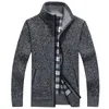 Cardigan Mannen Herfst Winter Warm Wol Cardigan Heren Trui met een rits Casual Knitwear Mannelijke Kleren Chompas Para Hombre 210809