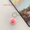 Capa de Protetor de Caracteres de Silicone Carton para Airtag com Keychain Chaveiro Anel Mostrador Anti-perdido Rastreamento Animal Tracker Finder Bery Bear