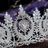 Tiaras und Kronen HADIYANA Klassisches geometrisches Zirkon-Design Einfache elegante Frauen Hochzeit Haarschmuck BC4573 Haar Sieraden 210707