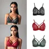 Heiße Damen Spitzen-BHs Push-Up Sexy BH Büstenhalter Bügel gepolsterte Dessous Unterwäsche Tops Schwarz Grün Rot BH 3 Farben T200609