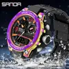 2021 SANDA NUOVI orologi da uomo colorati Sport militare orologio da polso impermeabile orologio al quarzo digitale per uomo orologio Relogio Masculino G1022