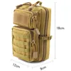 Taktisk EDC Bag Pouch Universal Army Militär Zipper Molle Hip Waist Pocket Utomhus Camping Jakt Tillbehör Bröst S 220216
