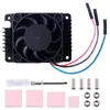 Elektrische fans Aluminium Legering Heatsink met PWM-ventilator voor Raspberry PI Compute Module 4, Passieve Koeling Radiator Snelheidsregeling