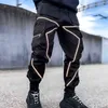 2022 Nieuwe hiphop casual broek heren populaire losse rechte lading broek multi pocket gebundelde sportkleding broek G220224
