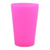 NEWReusable Silicone Wine Glasses Portable Printed Outdoor Beer Drinking Cup for Travel Picnic Pool Camping EWD6630